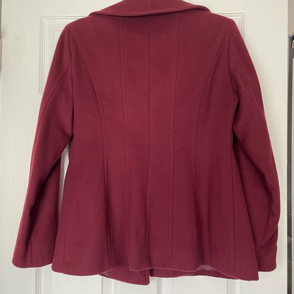 Burgundy Pea Coat - Picture 6 of 6
